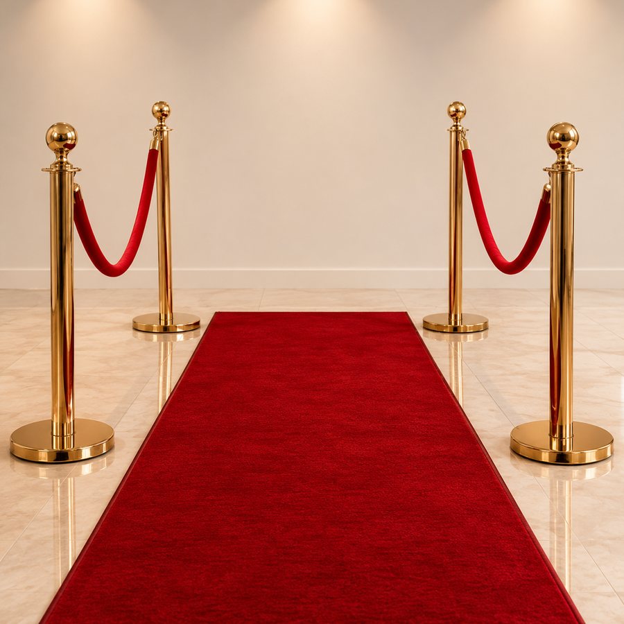 Roter Teppich mit VIP-Ständern
